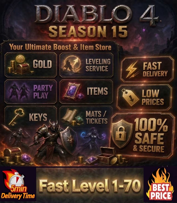 🔥DIABLO 4 SEASON 15🔥Power Leveling Boss Mats GOLD GLYPH PIT RUN🔥Virtual Item 🔥DIABLO 4 SEASON 15🔥Power Leveling Boss Mats GOLD GLYPH PIT RUN🔥Virtual Item