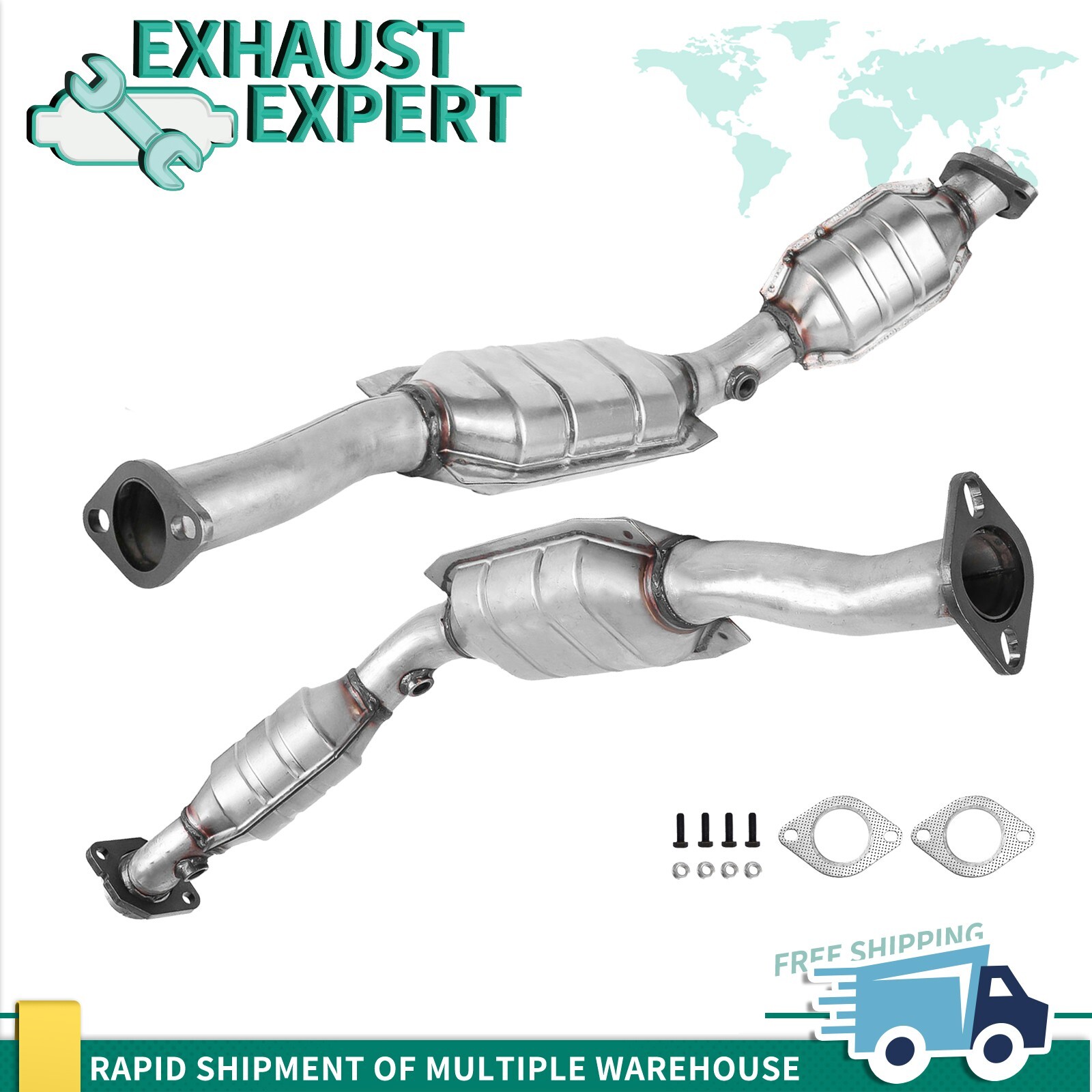 2x Catalytic Converter set For 2003-2011 LINCOLN TOWN CAR Mercury Grand Marquis