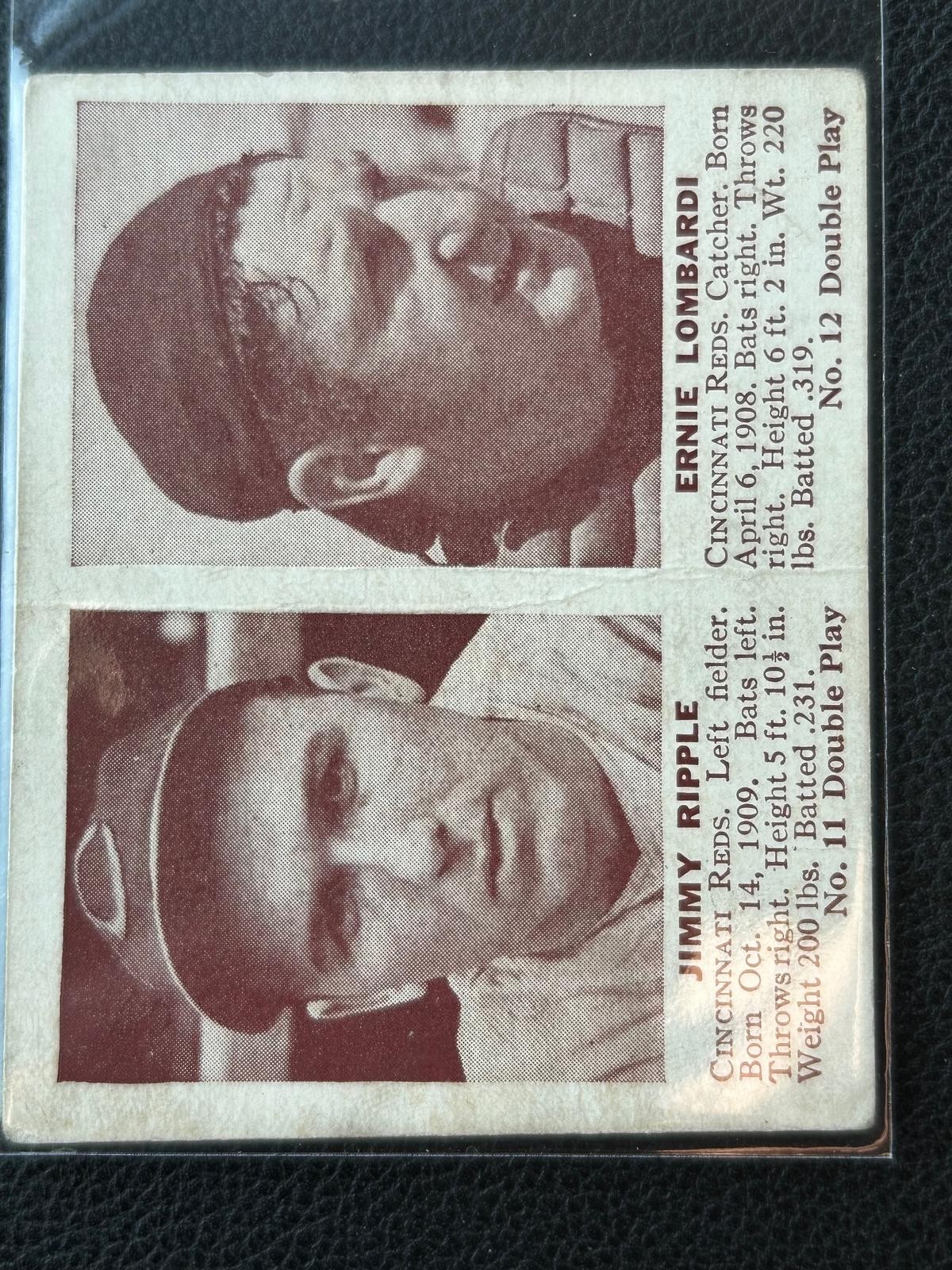 1941 Double Play (R330) #11-12 Jimmy Ripple / Ernie Lombardi