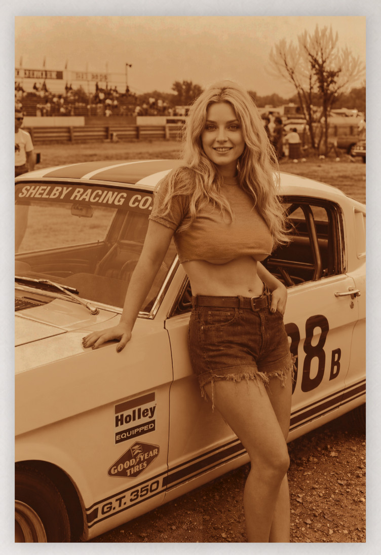 24X36 1965 SHELBY GT350 MUSTANG RACING PINUP VINTAGE STYLE POSTER ART PRINT
