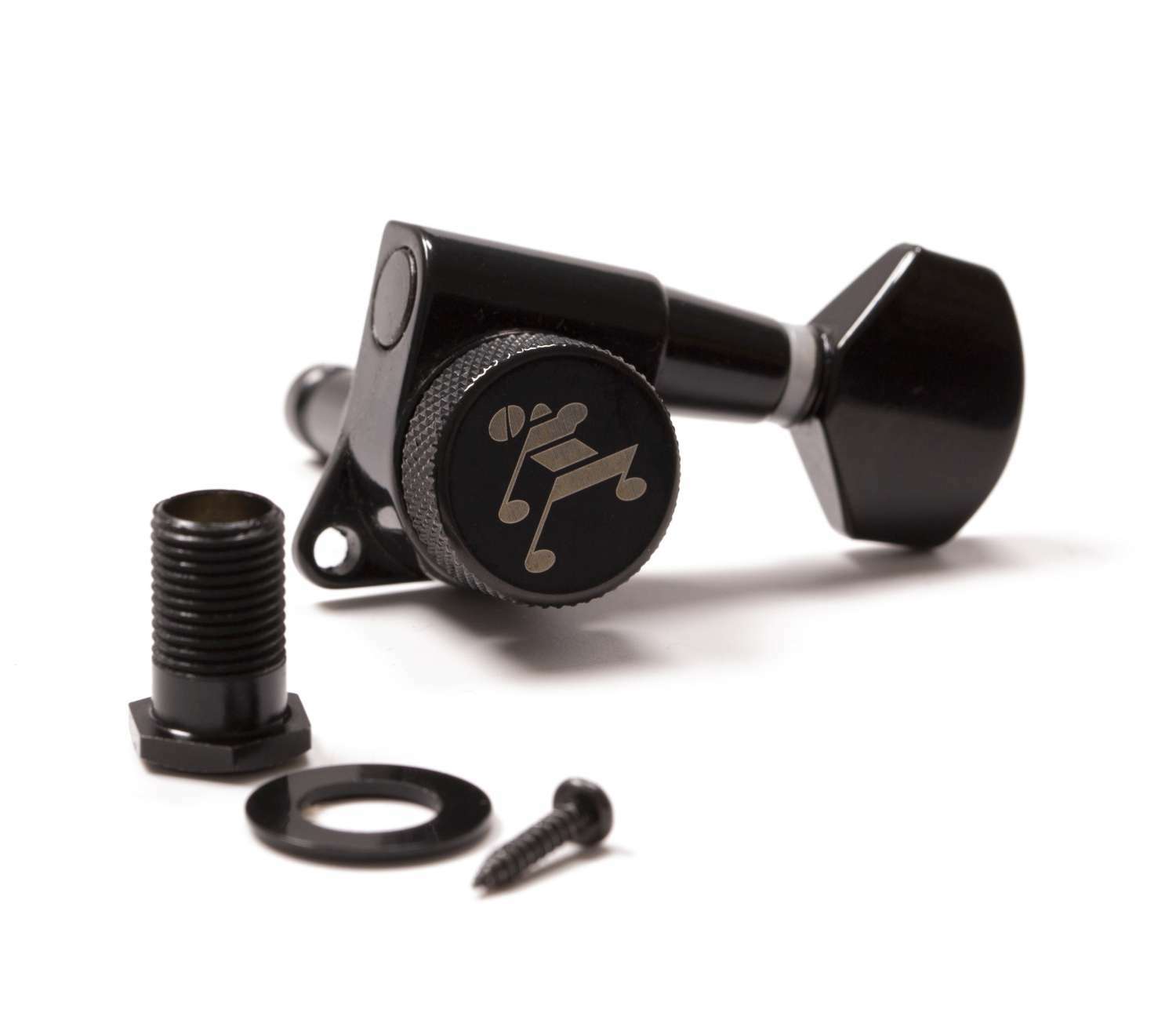 Genuine Tone Ninja 19:1 Locking Tuners, 4x2 set, Black