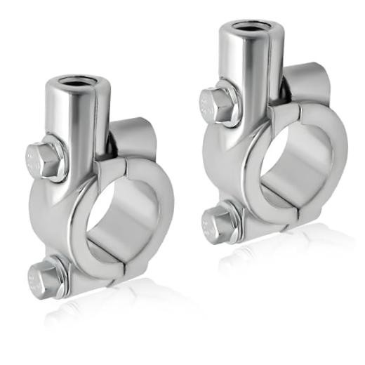 2PCS Motorcycle Handlebar Mirror Mount Holder, 7/8\