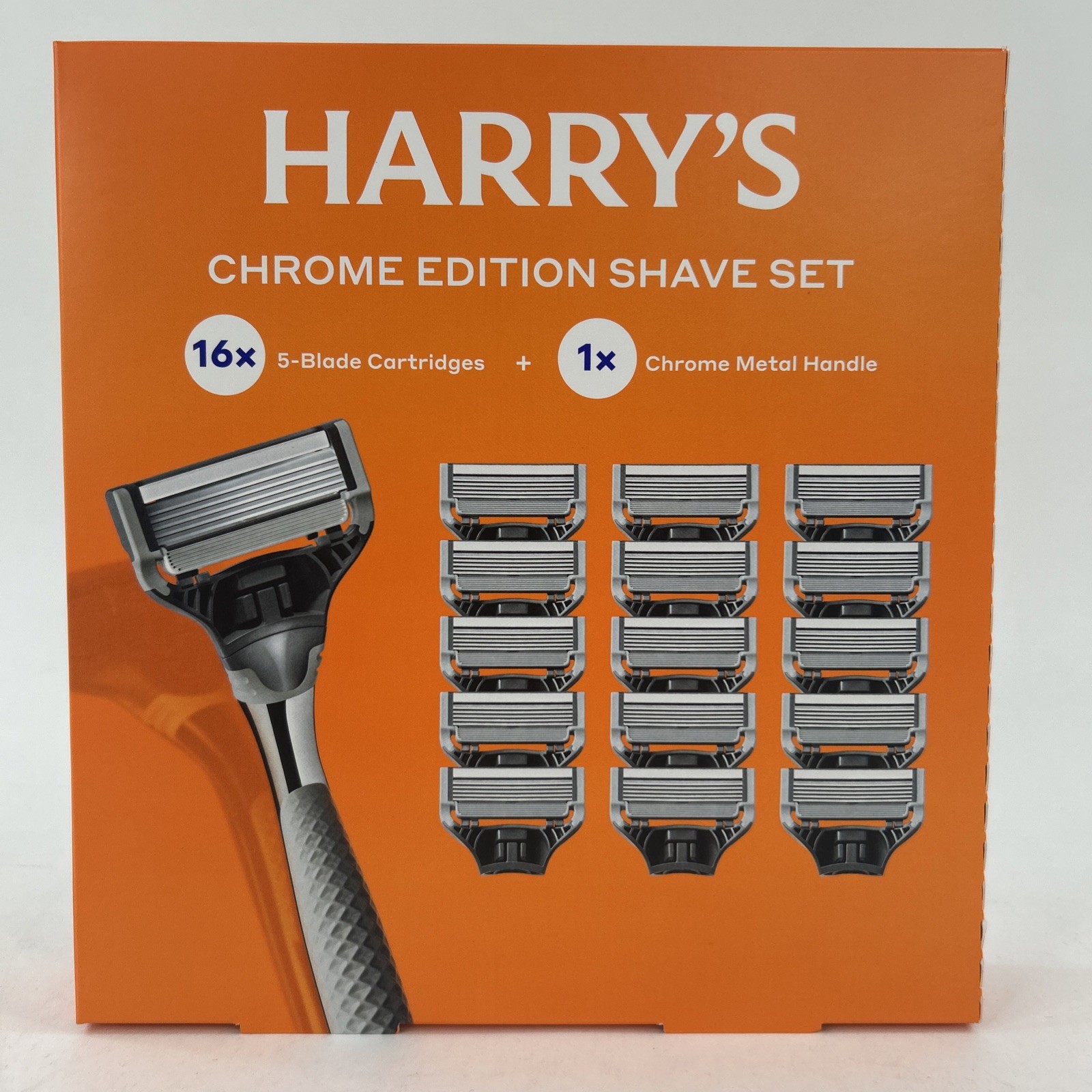 Harry\'s Chrome Edition Razor Set 16 Cartridges + 1 Handle