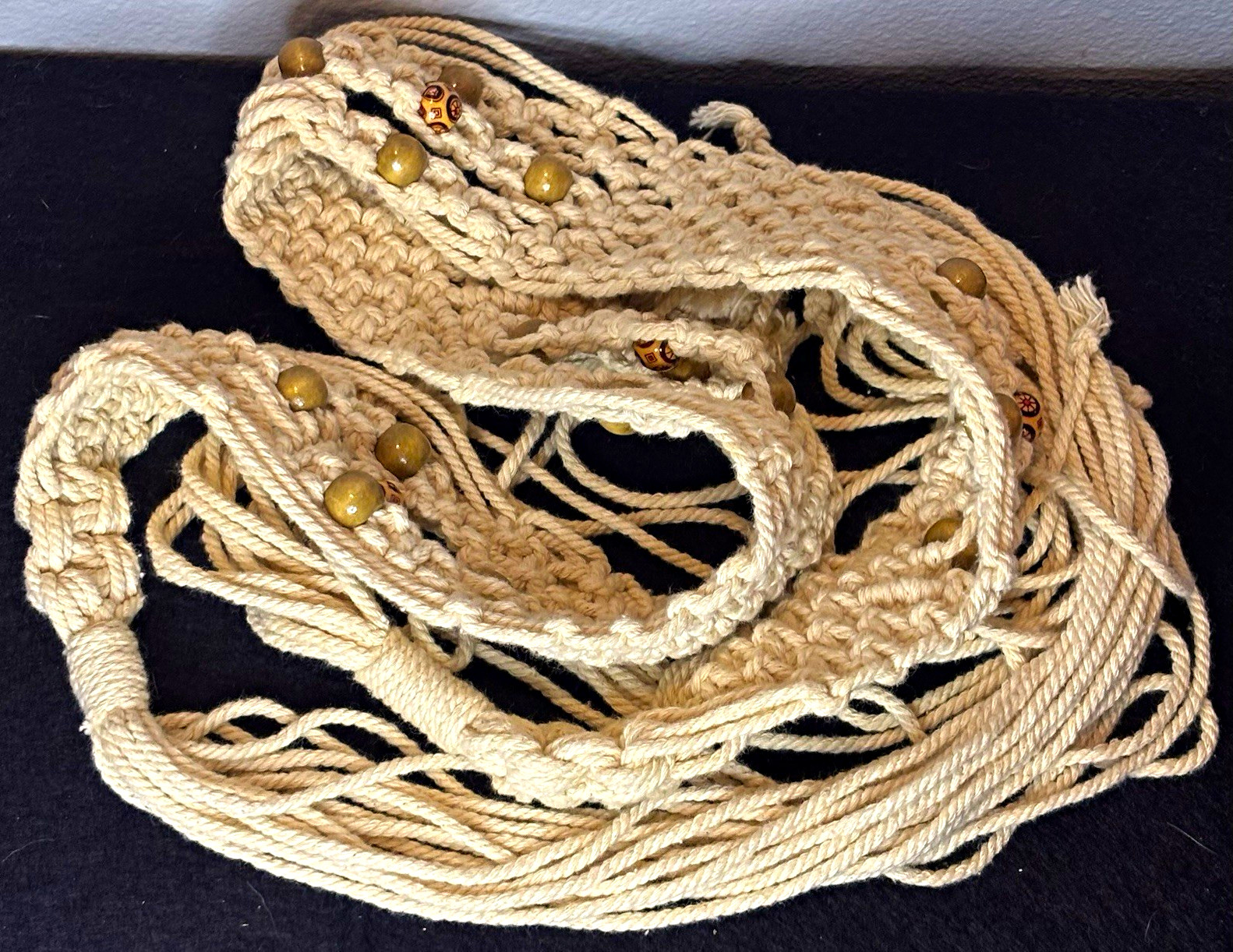 Vintage 1970s Macrame Boho Tie Belt Vintage 1970s Macrame Boho Tie Belt