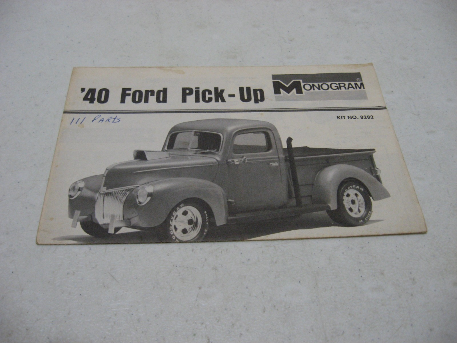 Instruction Sheet Only - Monogram 1940 Ford Pickup Early Iron Model Kit #8282
