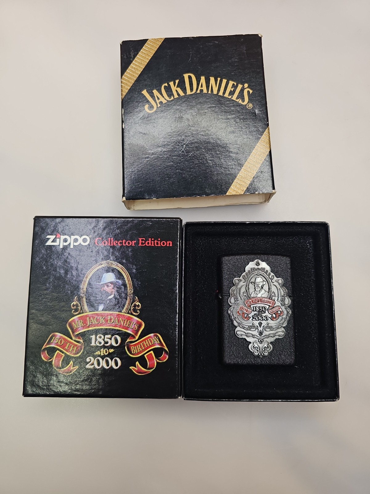 Jack Daniels 150th Birthday Anniversary Zippo Lighter Limited Edition Rare