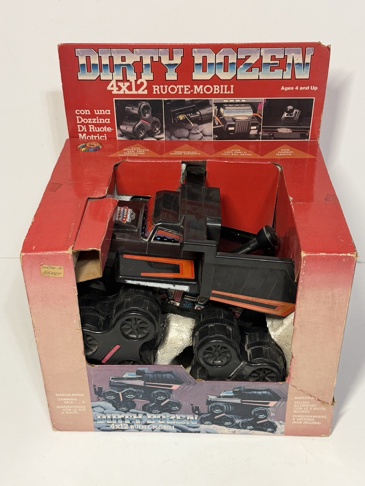 RARE 1986 Lanard Toys Dirty Dozen Battery Operated Monster Truck NIB