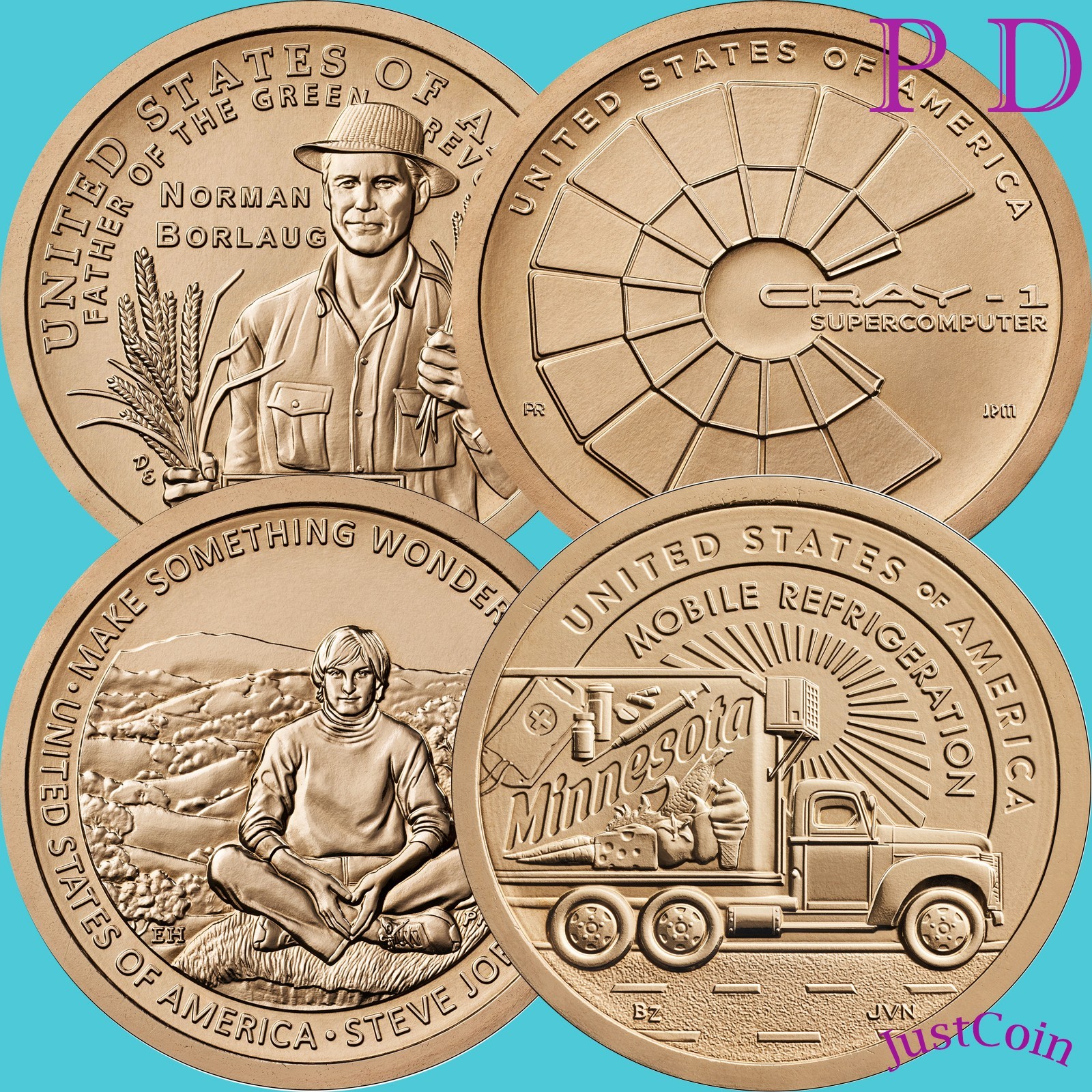 2026 P&D INNOVATION (IA) (WI) (CA) (MN) EIGHT UNCIRCULATED DOLLARS in 2x2 HOLDER