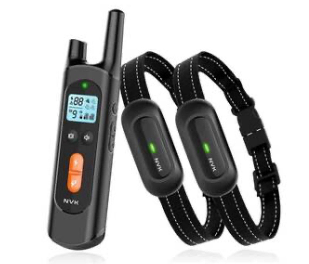 NVK TC-16 Dog Training Shock 2 Collar Set - Black