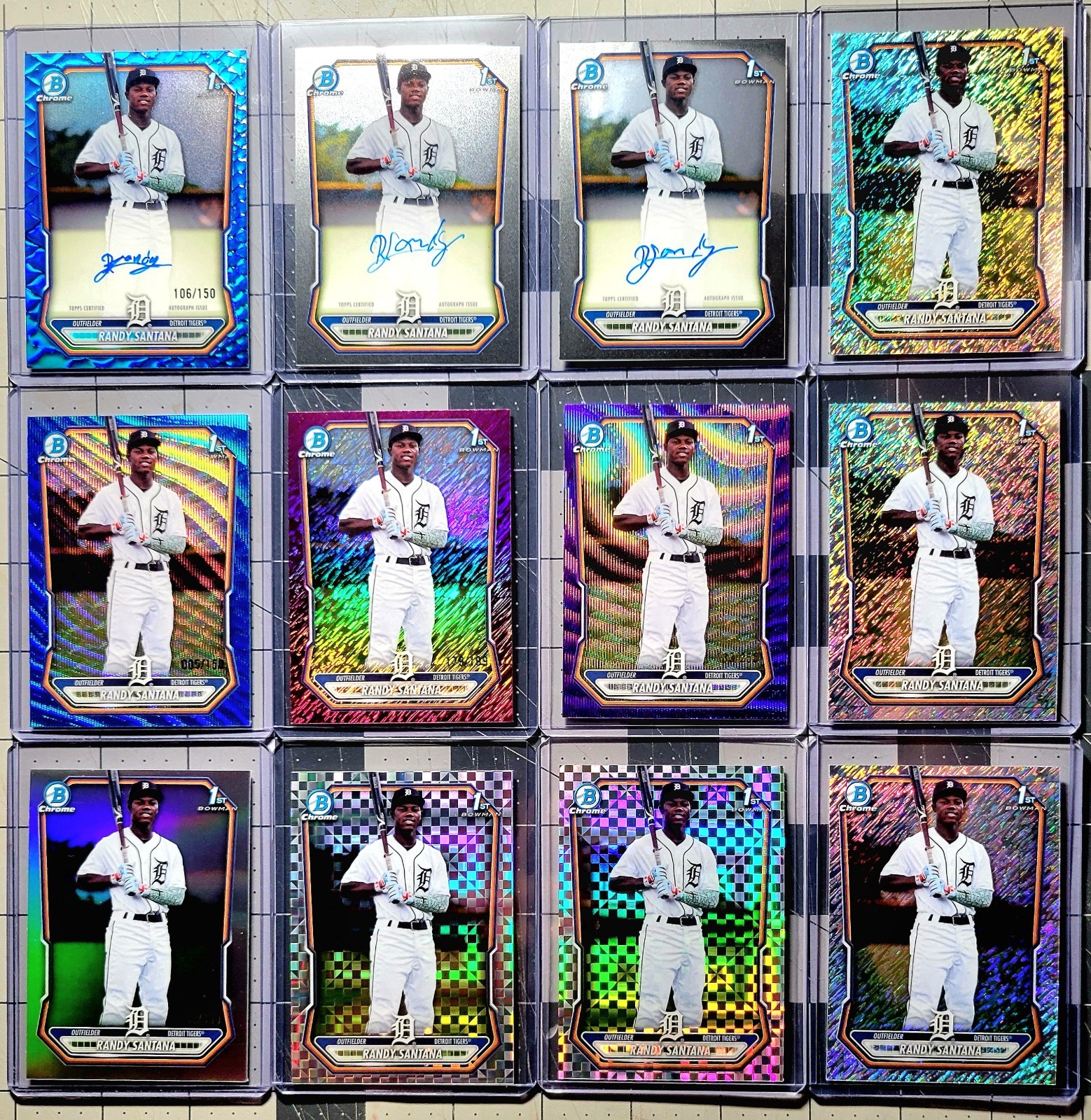 RANDY SANTANA 2026 BOWMAN CHROME 1ST REPTILIAN BLUE AUTO (#106/150) Tigers (12) RANDY SANTANA 2026 BOWMAN CHROME 1ST REPTILIAN BLUE AUTO (#106/150) Tigers (12)