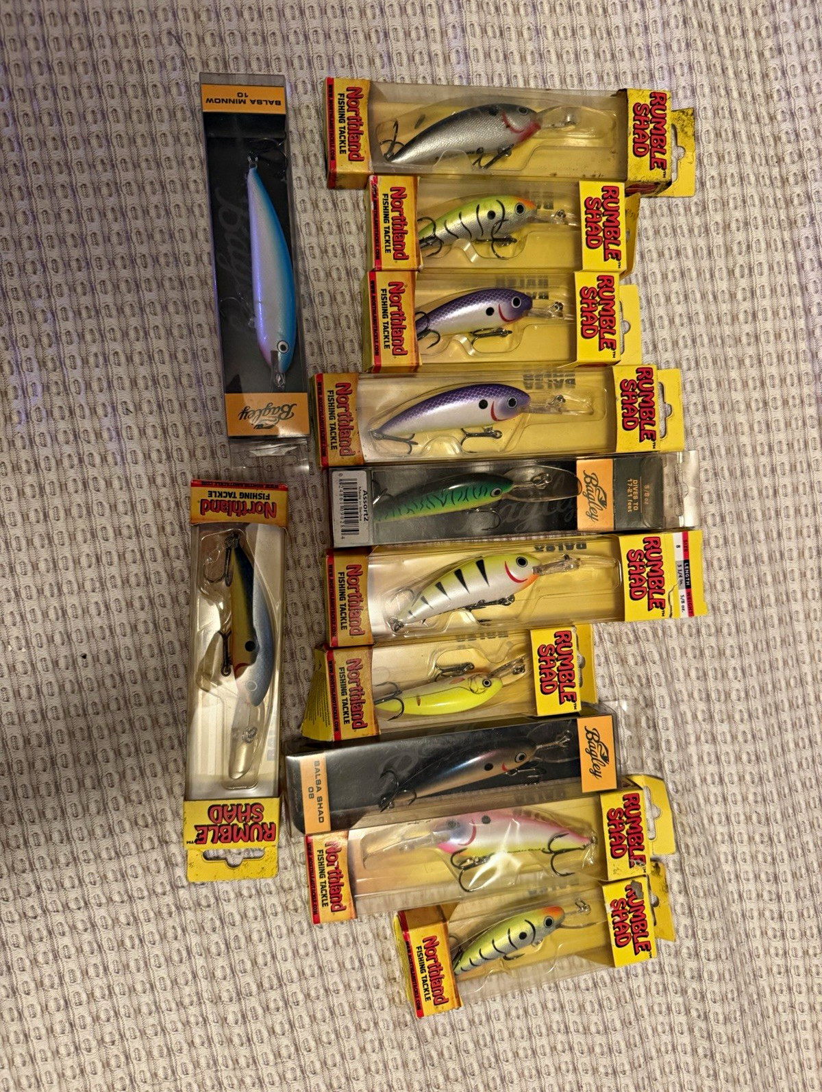 New 12pc lot of lure Northland Rumble Shad & Bagley Balsa Shad New 12pc lot of lure Northland Rumble Shad & Bagley Balsa Shad
