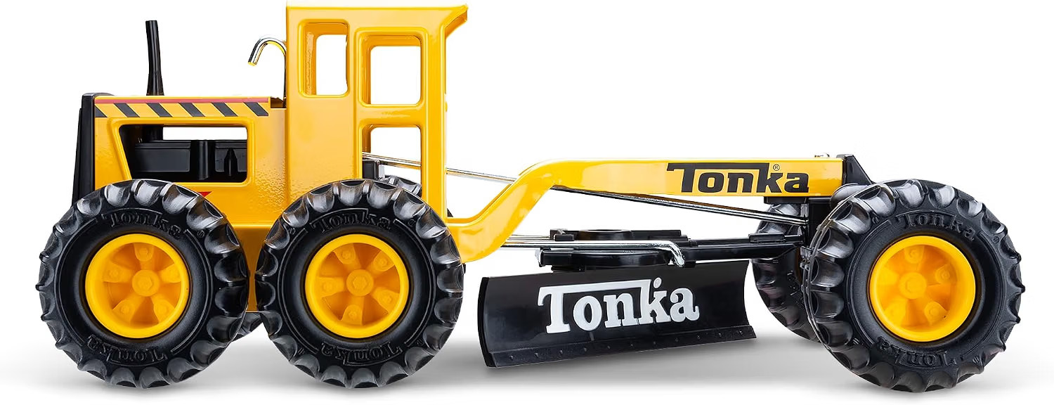 Tonka Steel Classics Road Grader Made w/ Steel & Sturdy Plastic, Yellow Toy New
