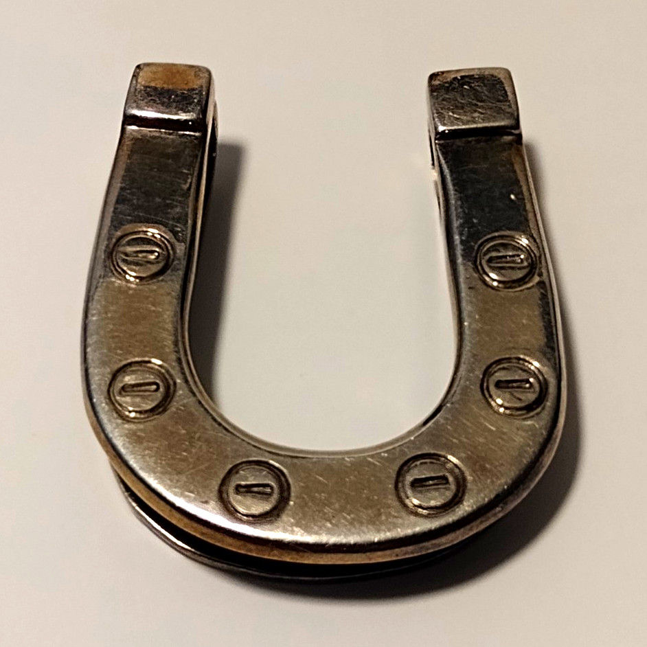 Vintage Lucky Horseshoe Money Clip Sterling Silver 925 Mexico