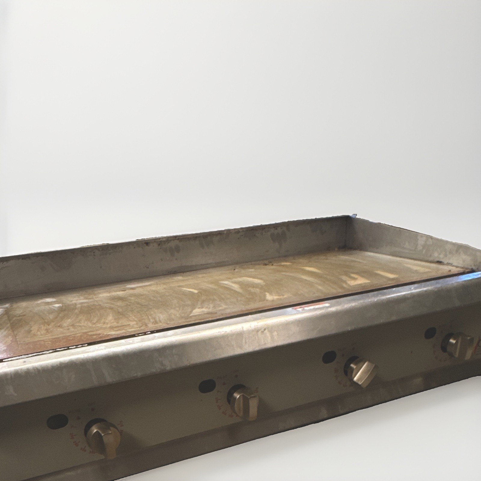 Commercial Countertop Gas Flat Top Griddle, 4 Burner, Manual Controls, Stainless