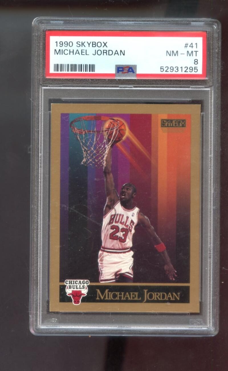 1990-91 Skybox #41 Michael Jordan PSA 8 Graded Basketball Card NBA Bulls 90-1991