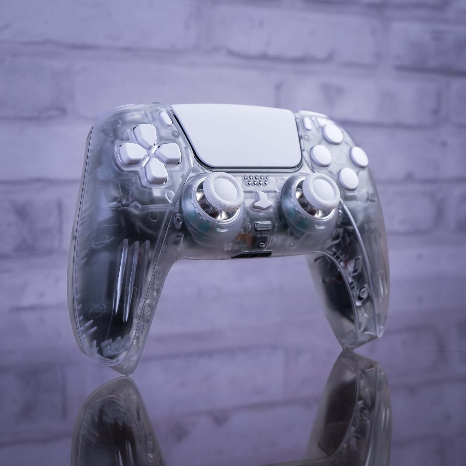 PS5 Controller Clear Mod With White Buttons PS5 Custom Sony Wireless Controller PS5 Controller Clear Mod With White Buttons PS5 Custom Sony Wireless Controller