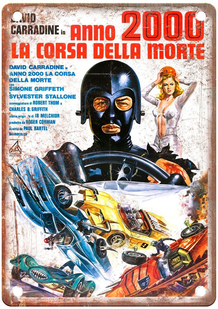 Death Race 2000 Vintage Movie Poster Old Retro Look Metal Sign MP1111