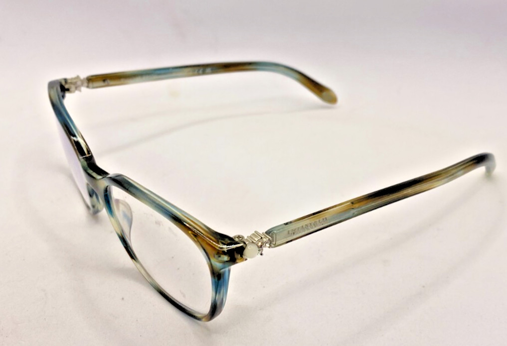 TIFFANY & CO AUTHENTIC FRAMES ONLY EYEGLASSES BROWN BLUE JEWELED 51-17-140 TIFFANY & CO AUTHENTIC FRAMES ONLY EYEGLASSES BROWN BLUE JEWELED 51-17-140