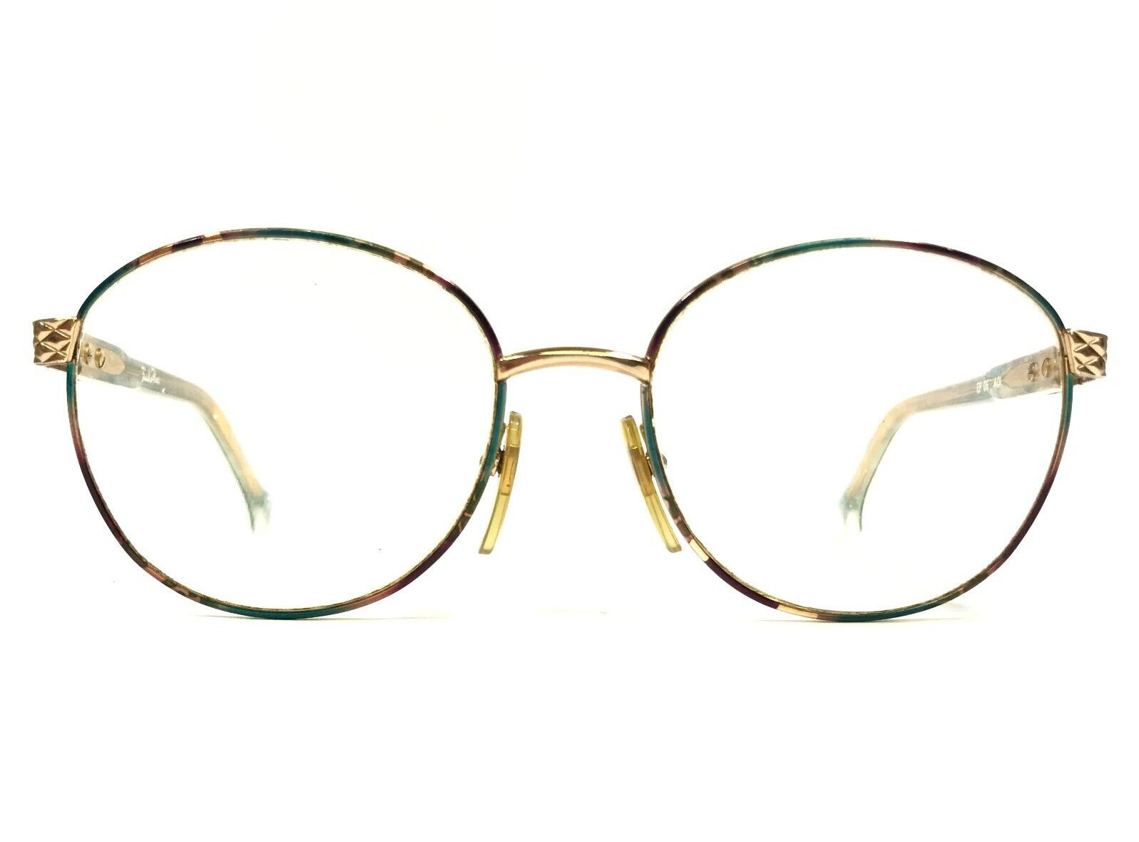 Vintage Emilio Pucci Eyeglasses Frames EP 05 A0I Purple Blue Gold 52-17-135