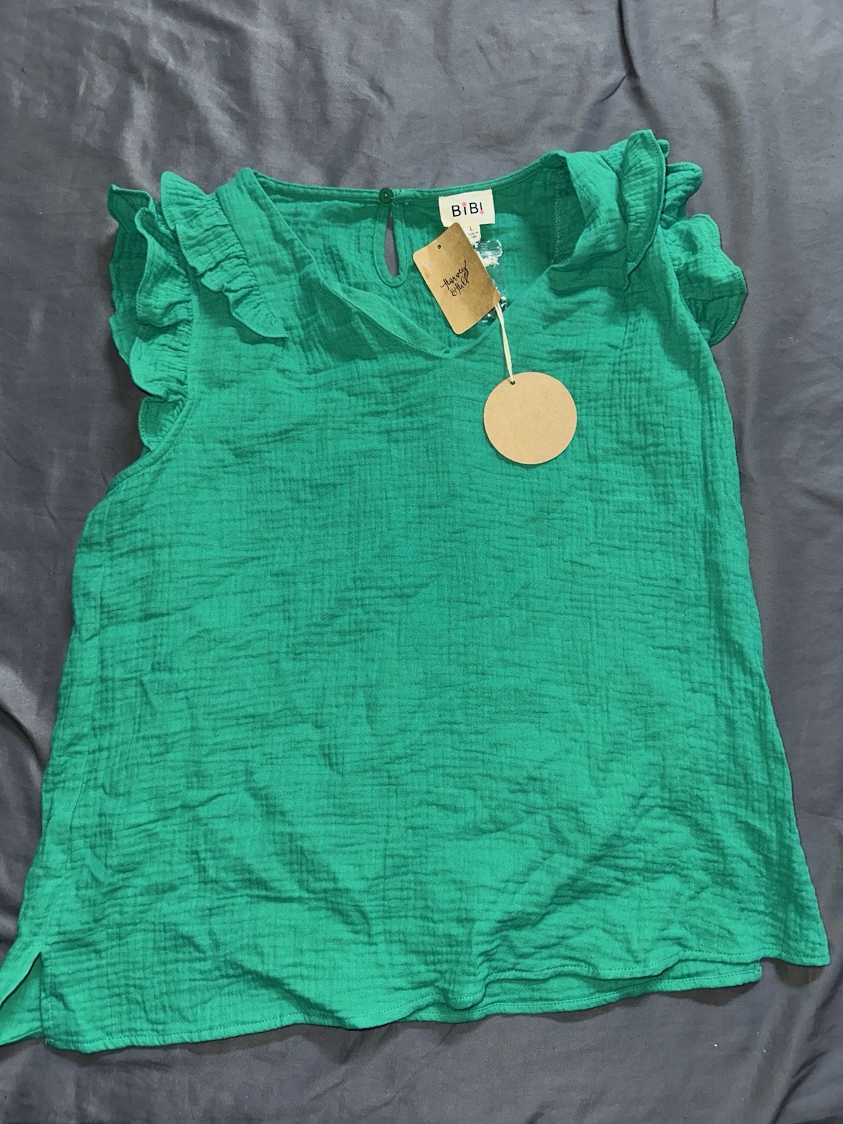 BiBi Women’s Blouse Green Size Large BiBi Women’s Blouse Green Size Large