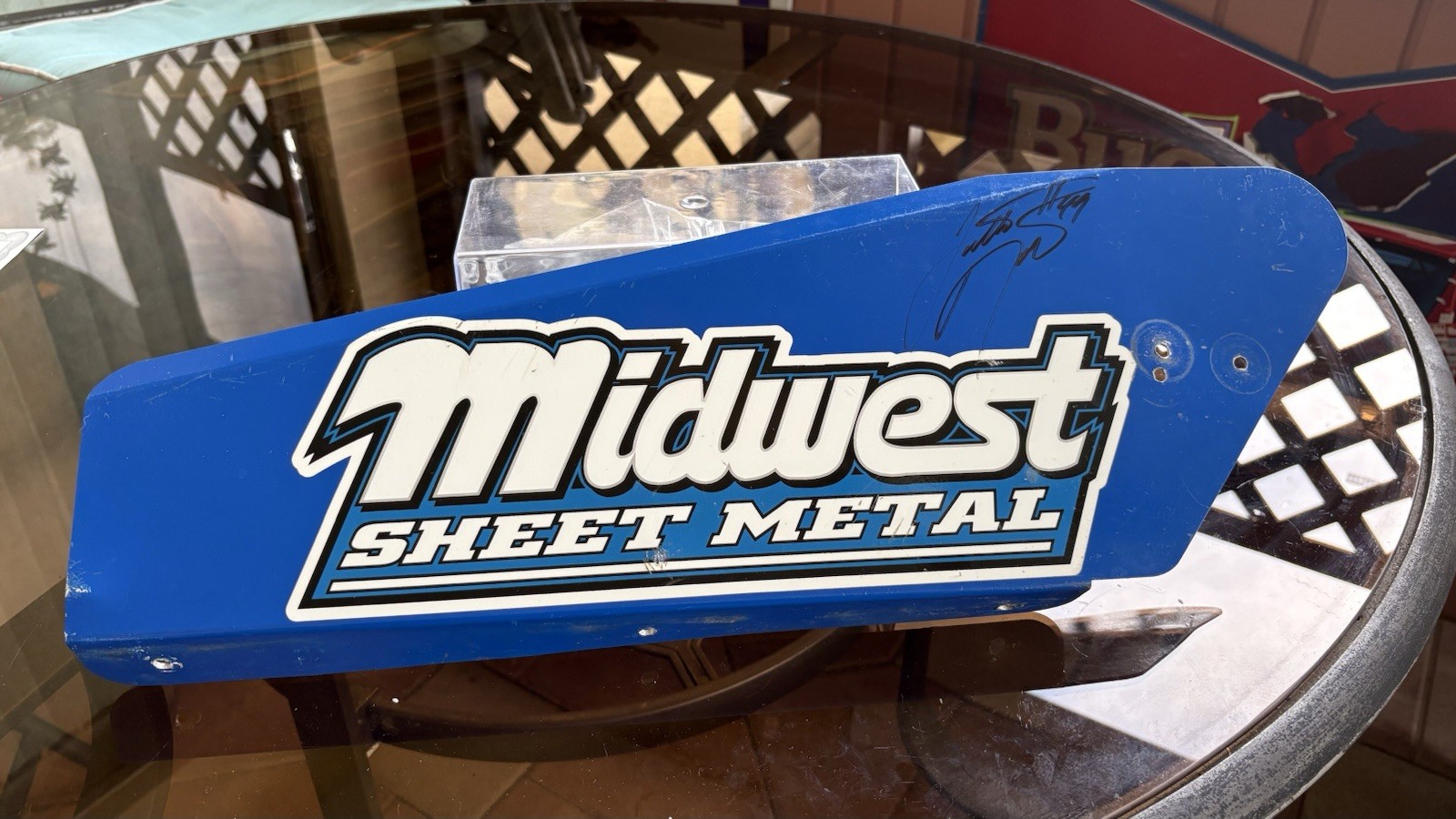 Jonathan Davenport Signed Dirt Late Model Spoiler Side Jonathan Davenport Signed Dirt Late Model Spoiler Side
