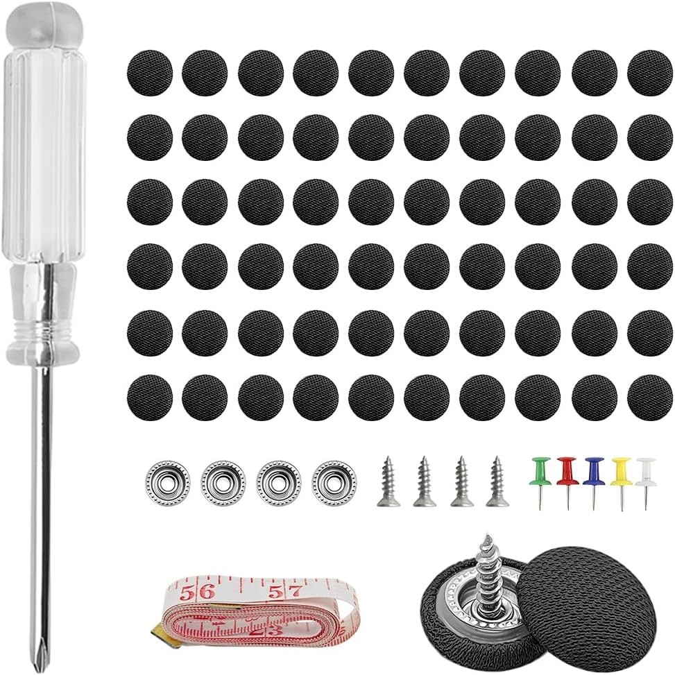 60PCS Car Roof Headliner Repair Kit, Automotive Snap Rivets Retainer Button with