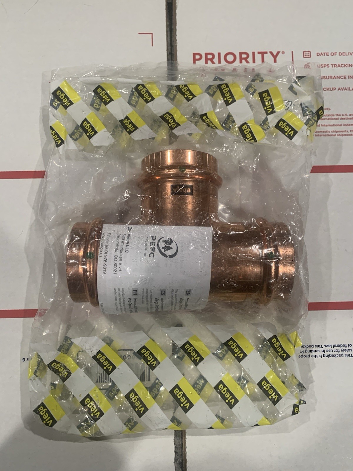2” 77477 VIEGA ProPress Tee PxPxP Copper Tube Pipe Press Tee Fitting 2918