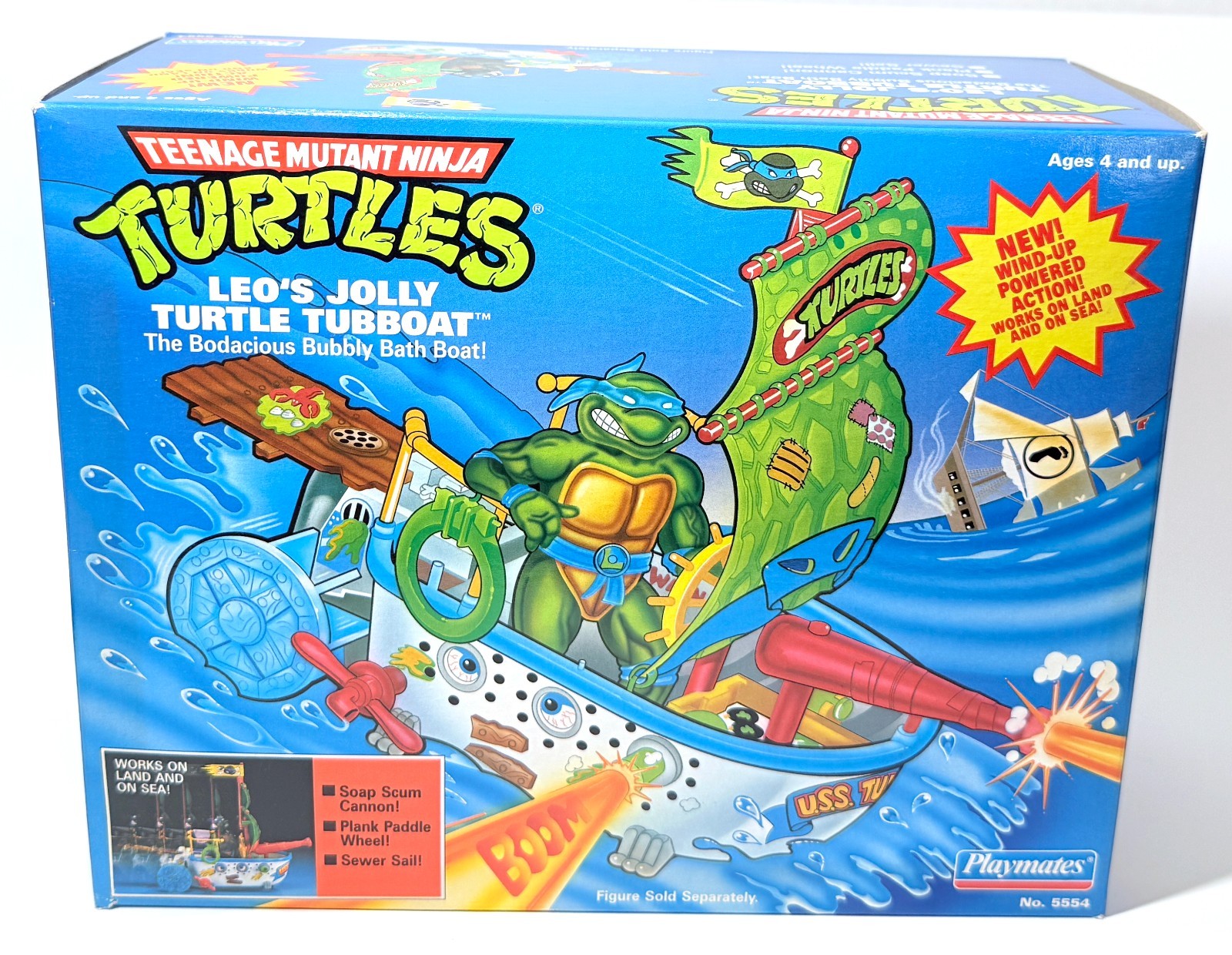 Leo's Jolly Turtle Tubboat MISB - 1991 Playmates - Teenage Mutant Ninja Turtles