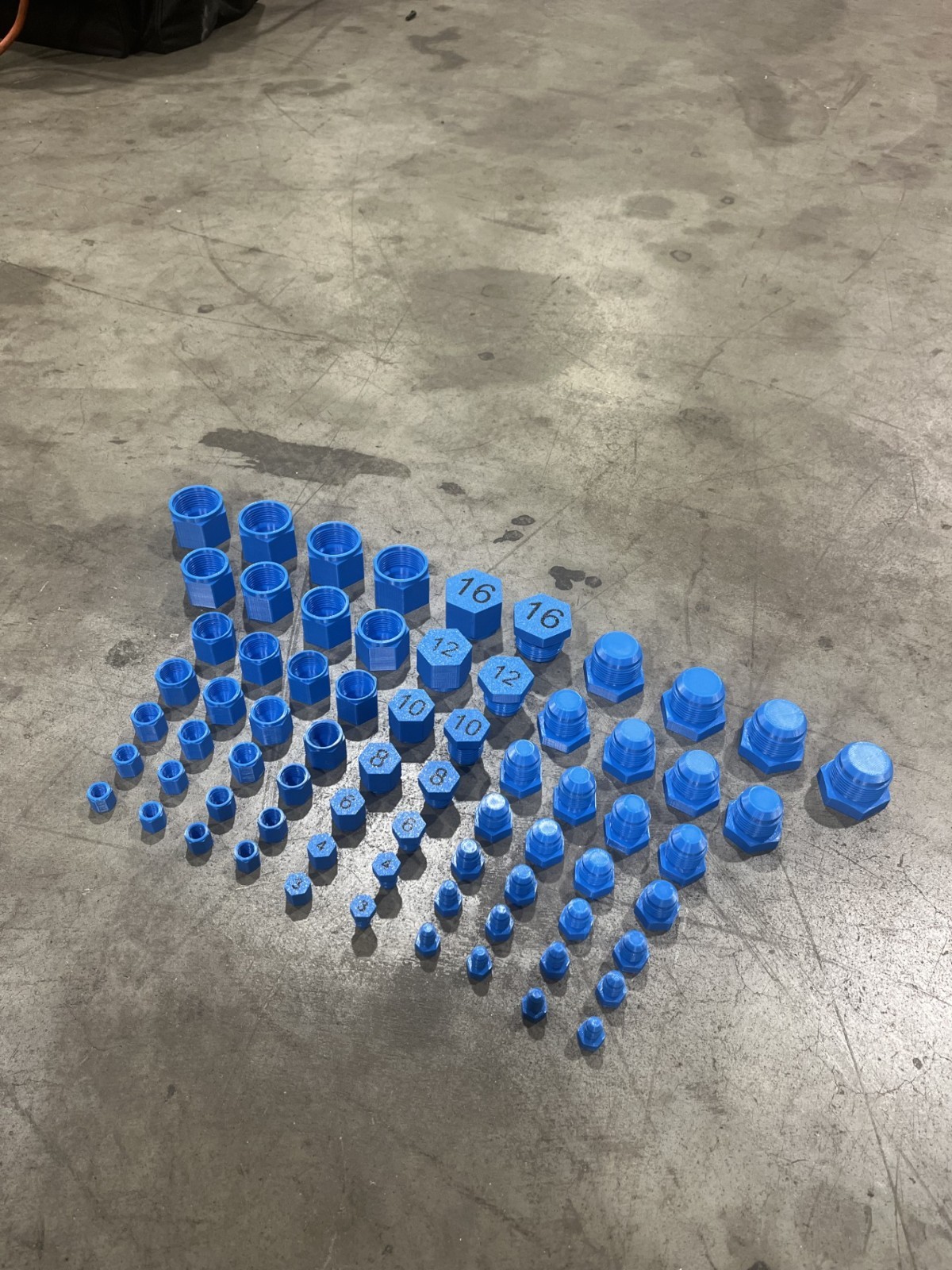 AN3 to AN16 Fitting dust cap set 70 piece AN3 to AN16 Fitting dust cap set 70 piece