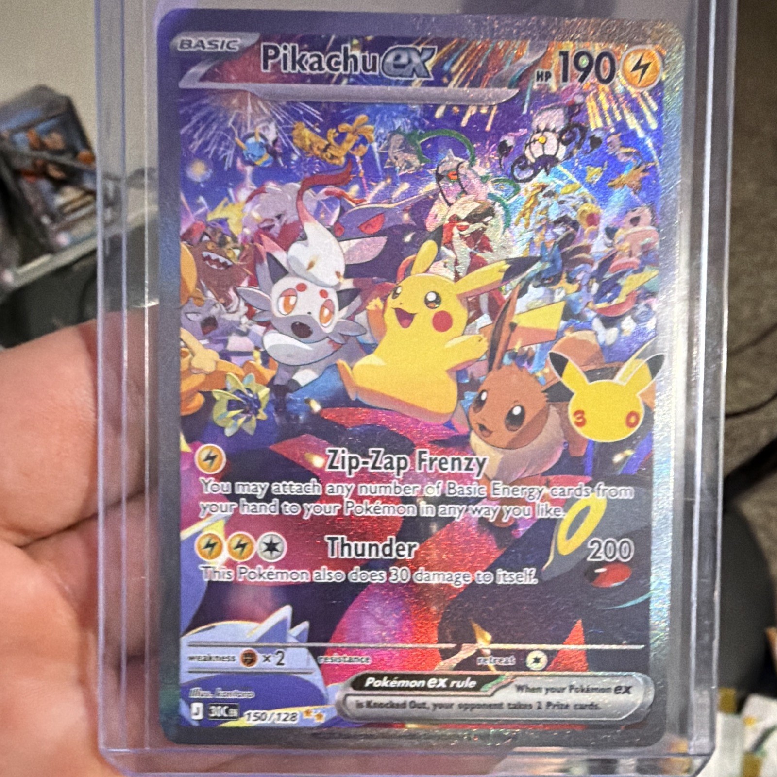 Night Pikachu ex SIR Pokémon 30th Anniversary 150/128 English Night Pikachu ex SIR Pokémon 30th Anniversary 150/128 English