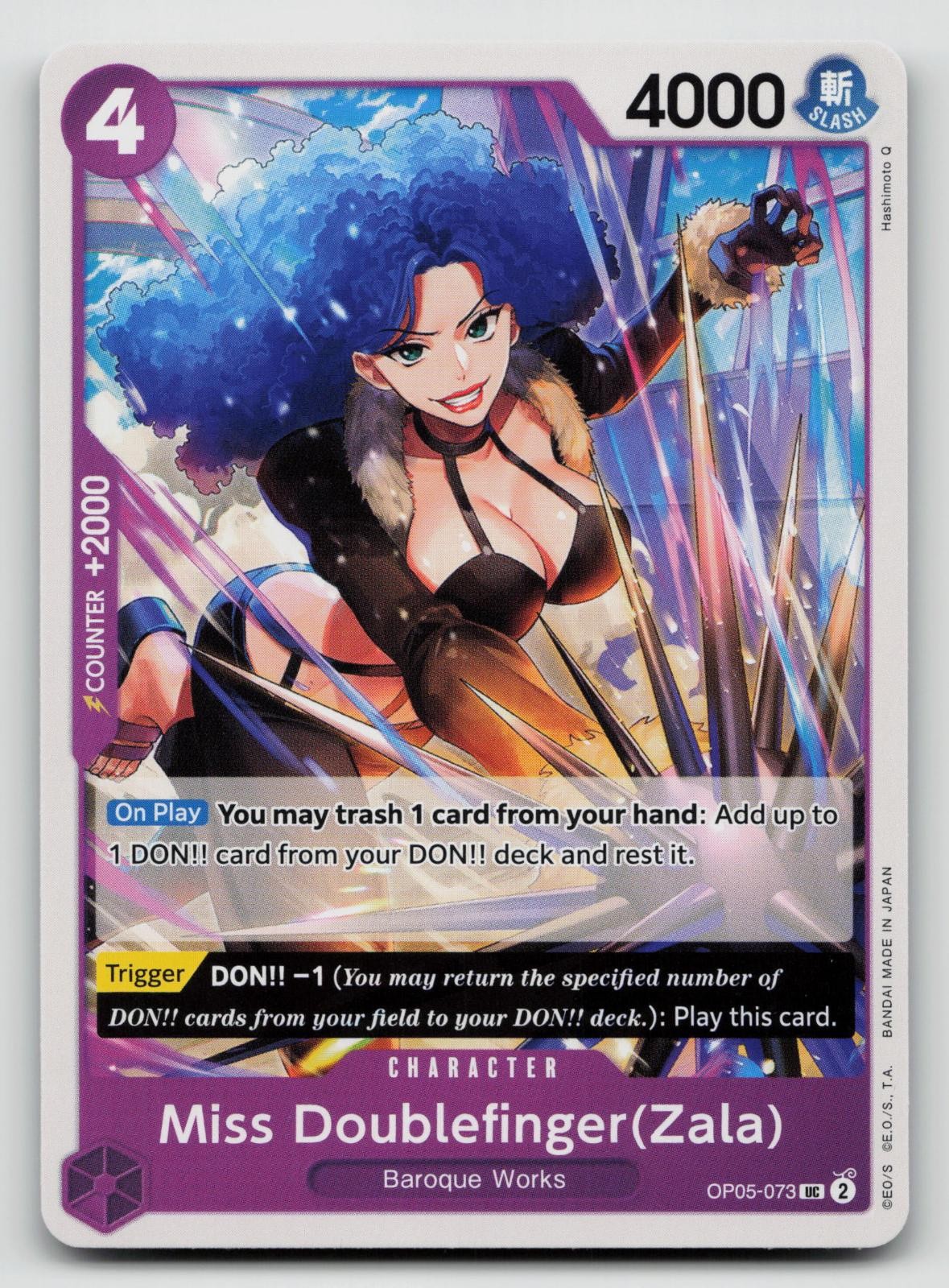 Miss Doublefinger(Zala) (Reprint) OP05-073 Premium Booster The Best One Piece NM