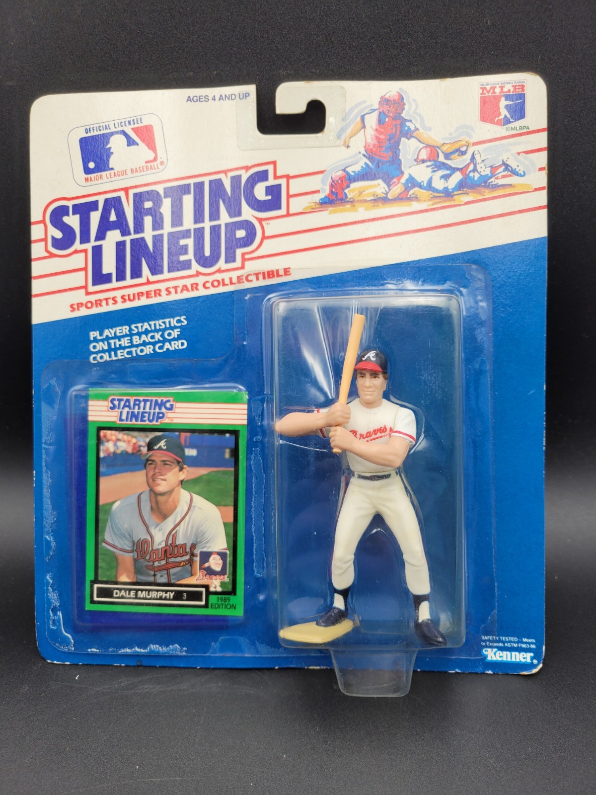Vintage 1989 Kenner Starting Lineup Dale Murphy MLB Atlanta Braves Figure Vintage 1989 Kenner Starting Lineup Dale Murphy MLB Atlanta Braves Figure