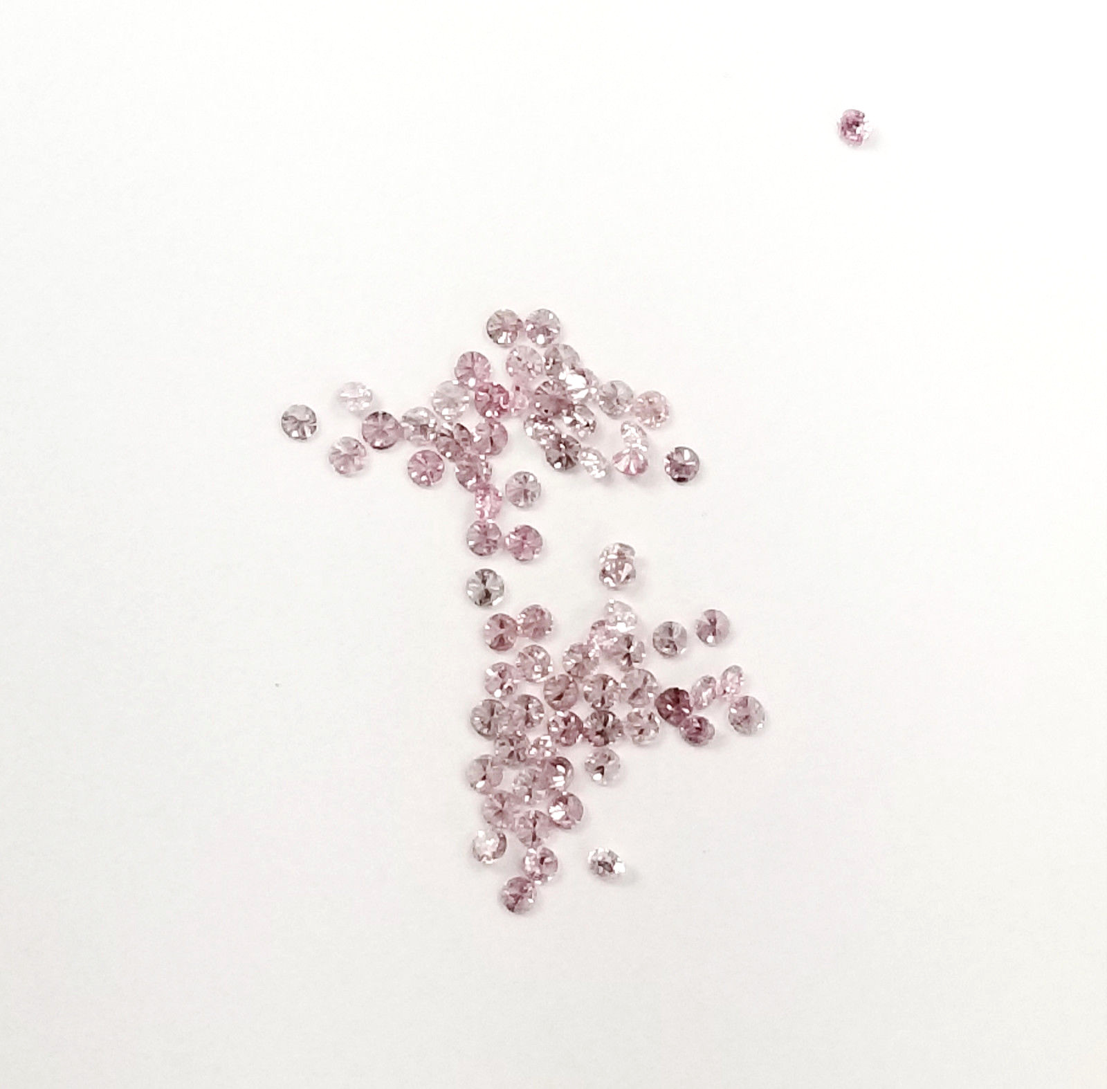 Rare Loose Diamond Fancy Color Small PINK 100% Natural Round Cut Brilliant 1mm