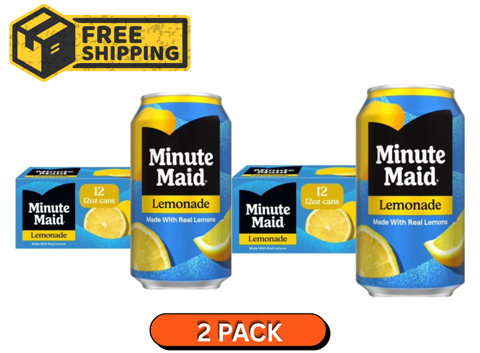 Minute Maid Lemonade Cans 12 fl oz 24 Pack Refreshing Citrus Drink