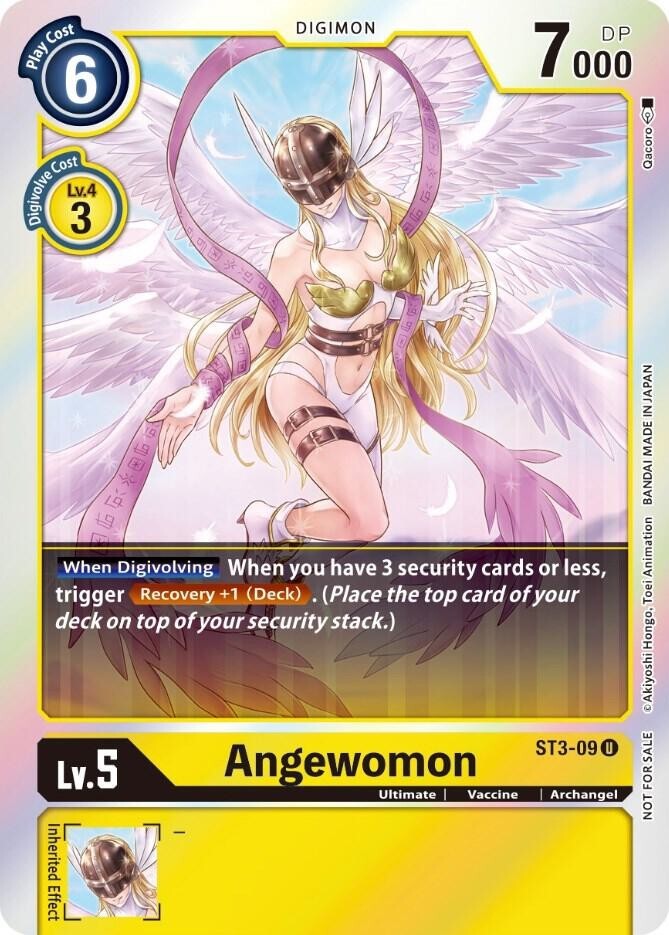 Angewomon Alternate Art Foil - ST3-09 NM - Digimon TCG