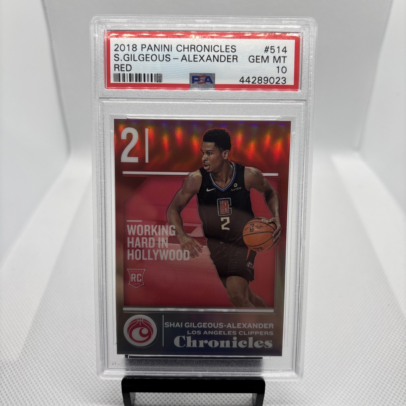 2018-19 Panini Chronicles Rookies Shai Gilgeous-Alexander Red /149 (RC) PSA 10
