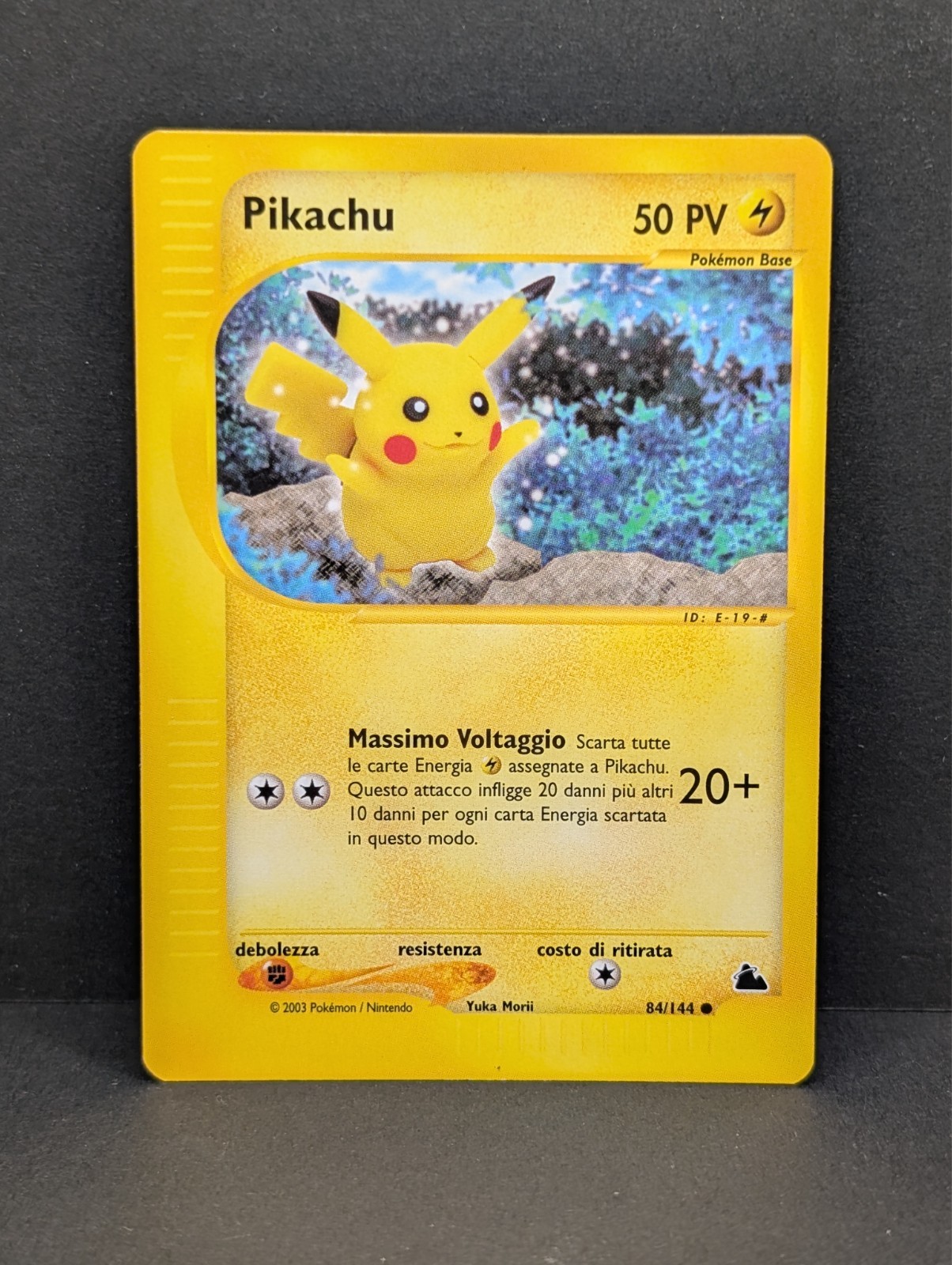 Pikachu 84/144 Skyridge Non-Holo Vintage Pokemon TCG Yuka Morii ITALIAN LP