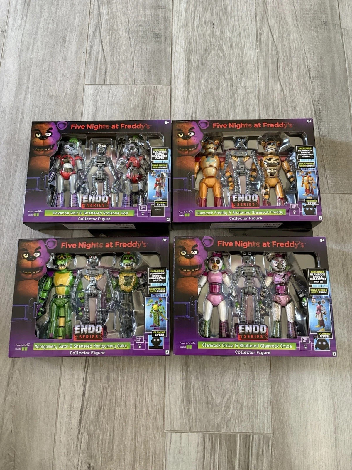 Jazwares Five Nights At Freddy\'s Endo Series Wave 3 Wolf Freddy Gator Chica Set
