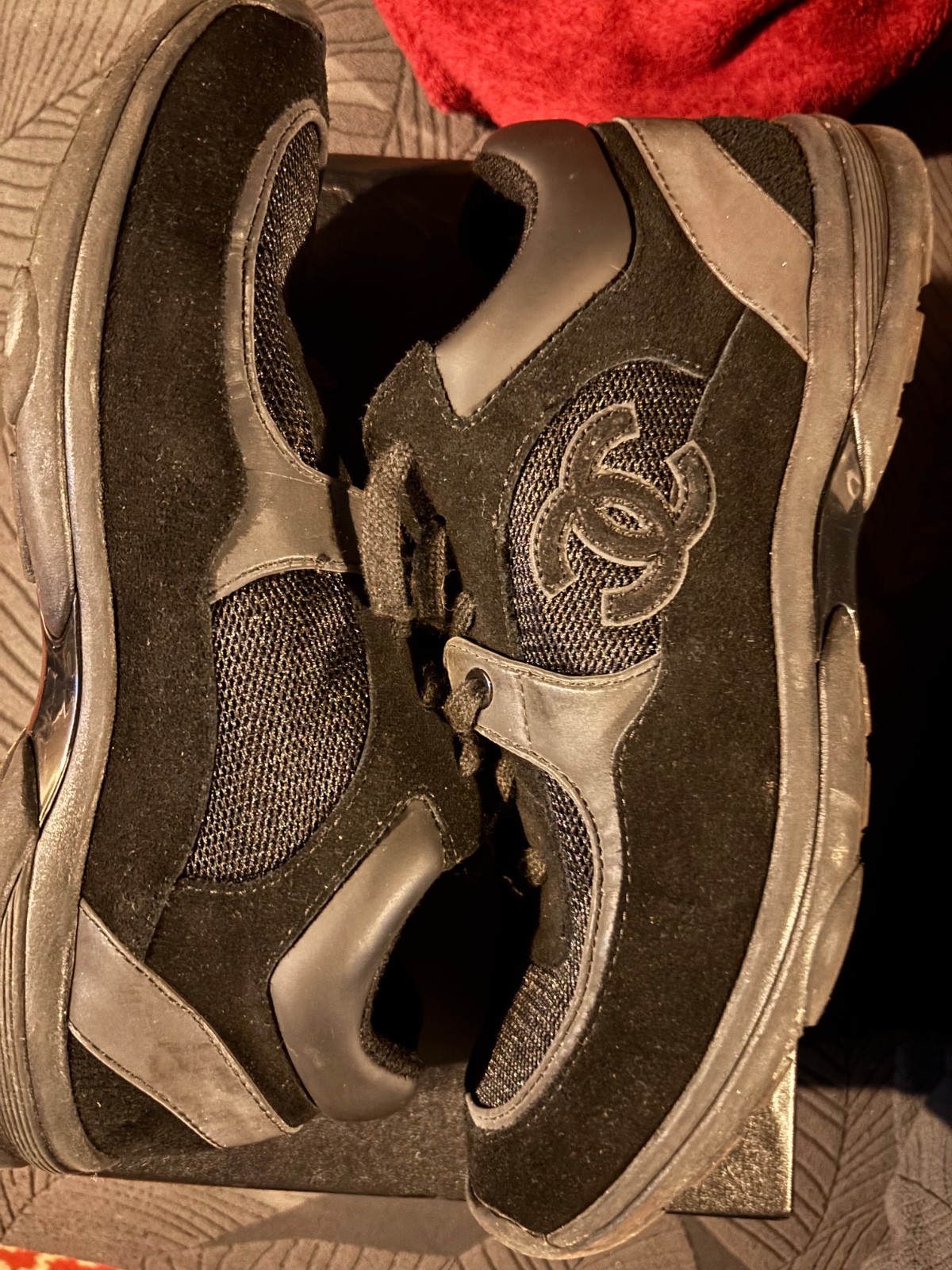 chanel runner shoes men 11 used comes with box included chanel runner shoes men 11 used comes with box included