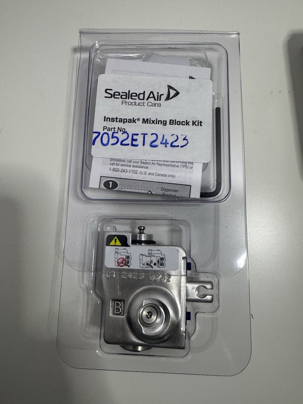 Sealed Air Product Care Instapak® Mixing Block Kit Part No 7052ET-2423 Sealed Air Product Care Instapak® Mixing Block Kit Part No 7052ET-2423