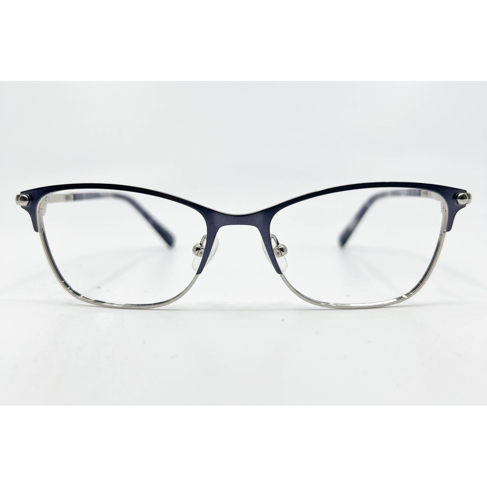 Nine West Eyeglasses Womens Purple Silver NW8013 460 Cat Eye 49-16-135