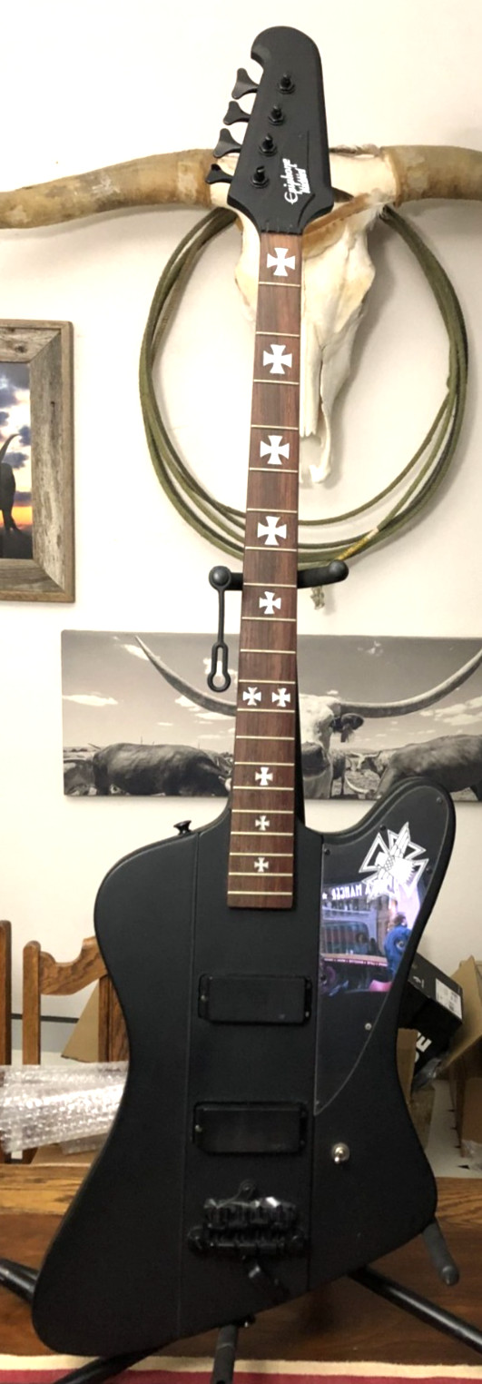Epiphone Signature Nikki Sixx Blackbird Electric 4 String Studio Bass With Strap Epiphone Signature Nikki Sixx Blackbird Electric 4 String Studio Bass With Strap