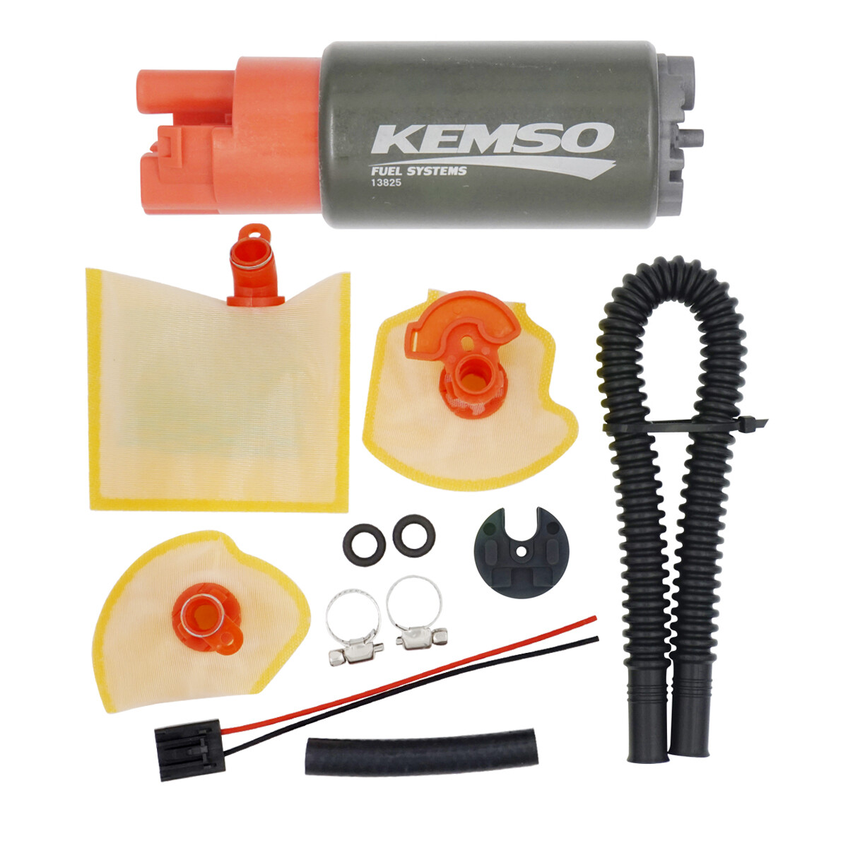 KEMSO 340LPH High Performance Fuel Pump w/ Two Mounting Hooks Design on the Head