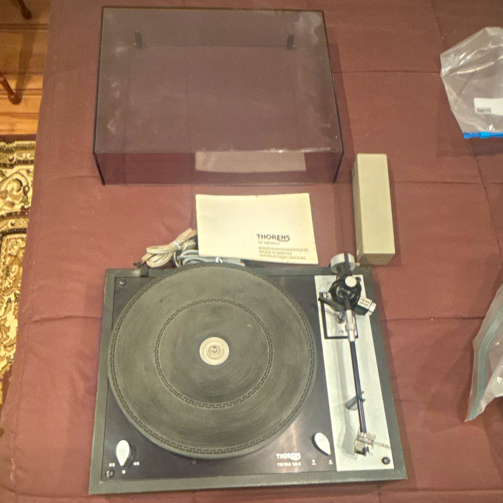 Thorens TD 160 MKII Belt Drive Turntable Black/Silver : 