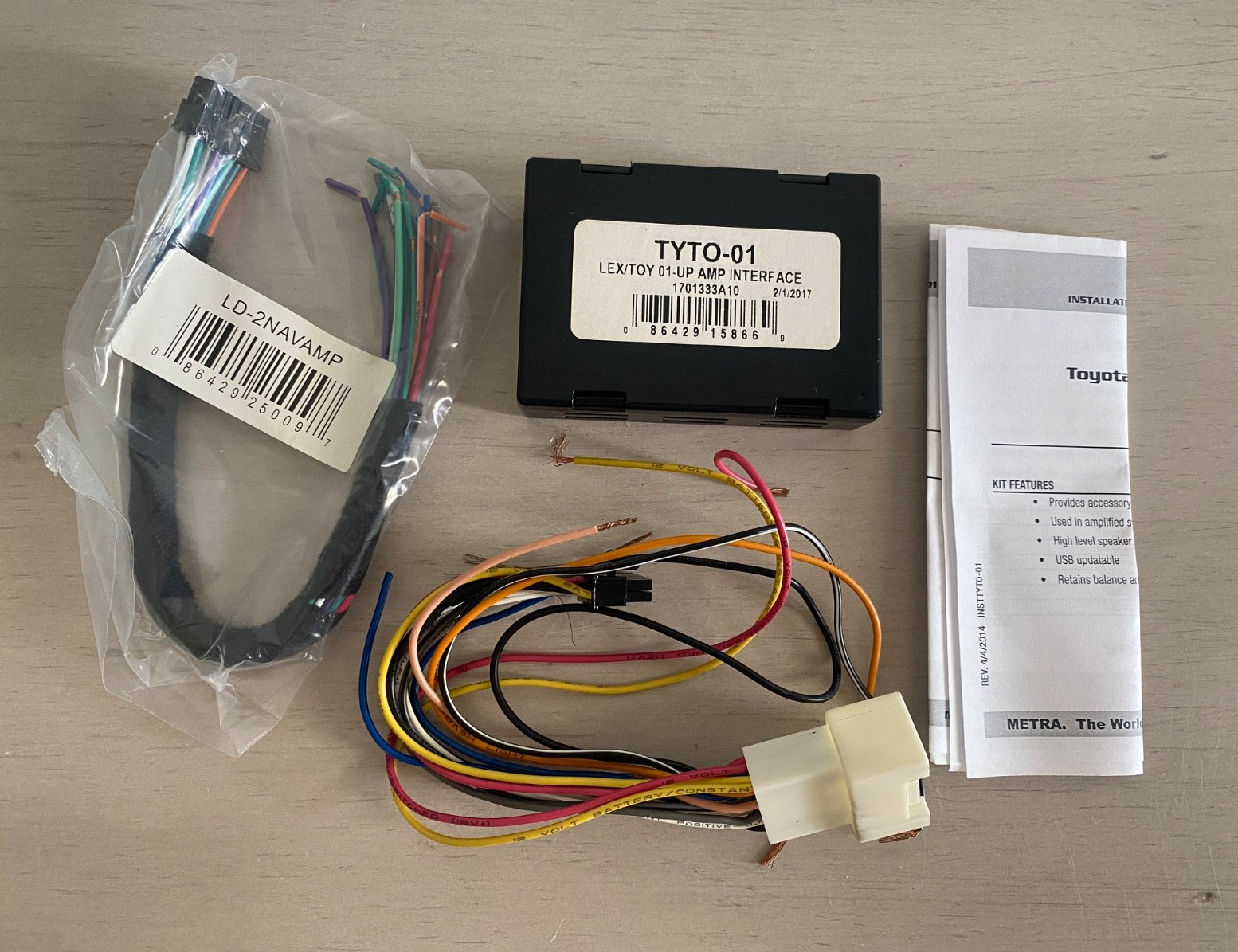 Metra Axxess TYTO-01 Turn On Amplifier Interface for Toyota & Lexus 2001-12 READ