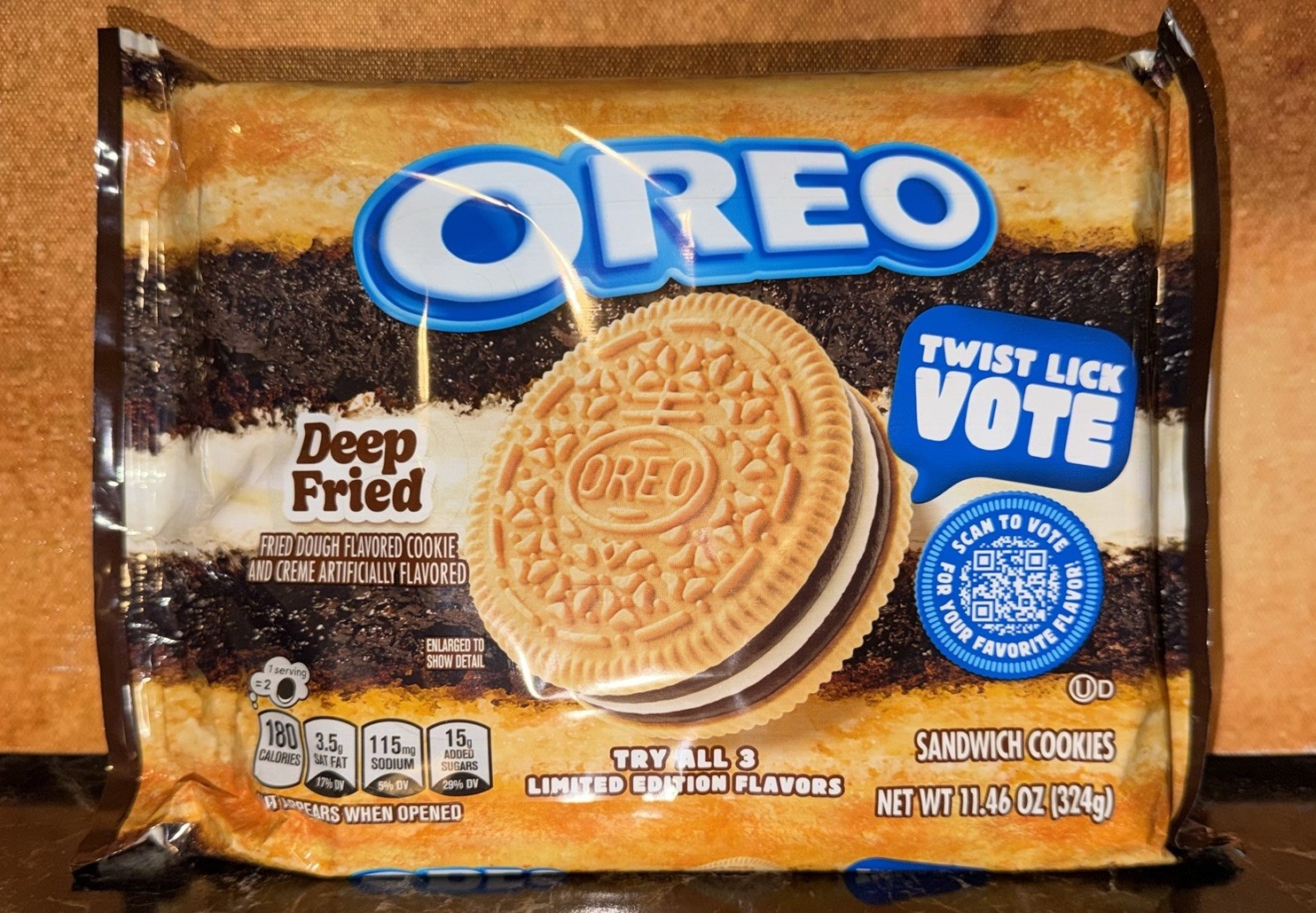 Oreo Deep Fried Fried Dough Dark Chocolate Sandwich Cookies Packet 11.46 oz