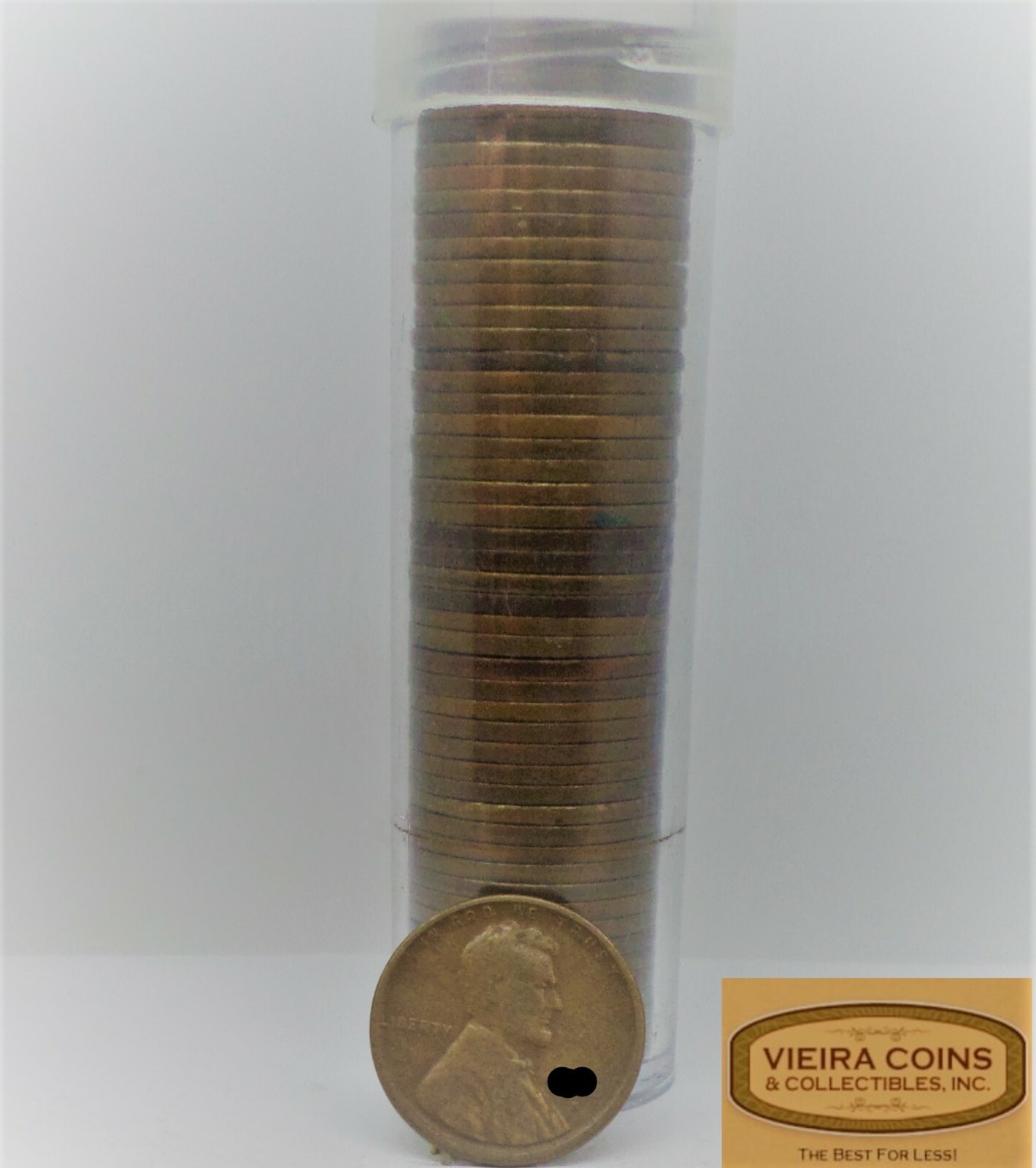 1910 to 1919 - Roll of 50 Lincoln Wheat Cent, Mixed Common Dates - D1