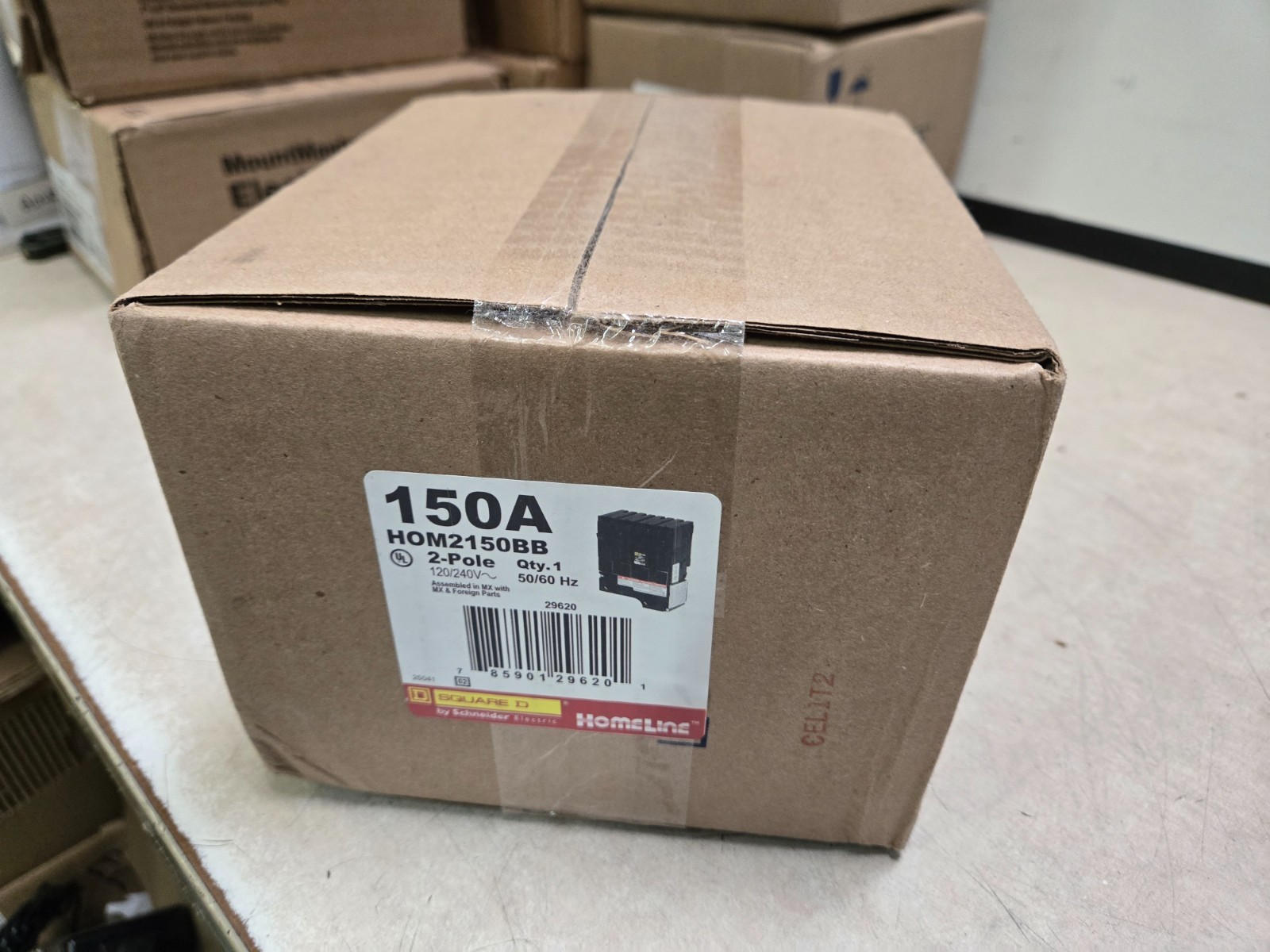 SEALED GENUINE Square D HOM2150BB 150A 2-Pole 120/240V Circuit Breaker