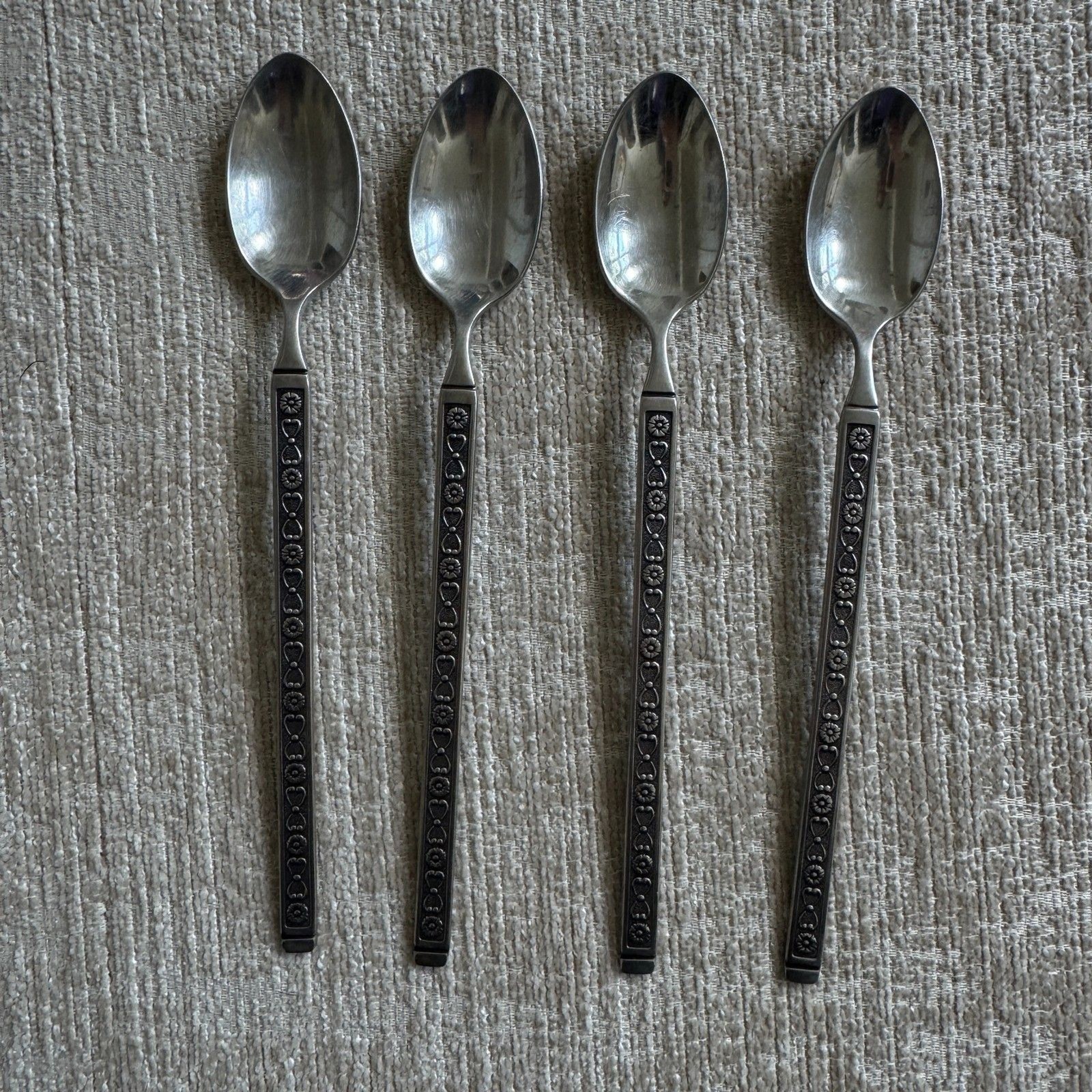 Gorham Stainless Vintage Hacienda Pattern Long Teaspoons Set of 4
