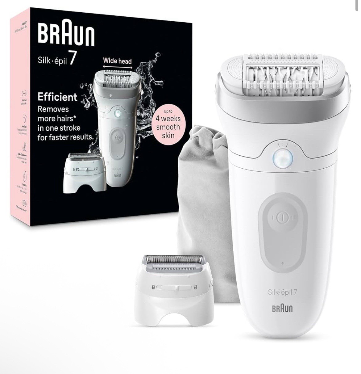 Braun Silk-épil 7 Epilator Hair Removal System Wet & Dry Cordless Epilator NEW